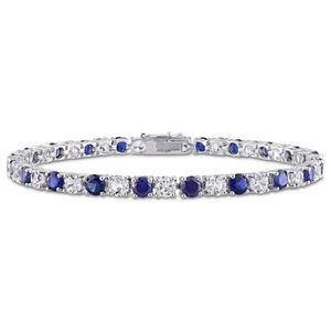💎 NWOT Zales sapphire, sterling silver bracelet